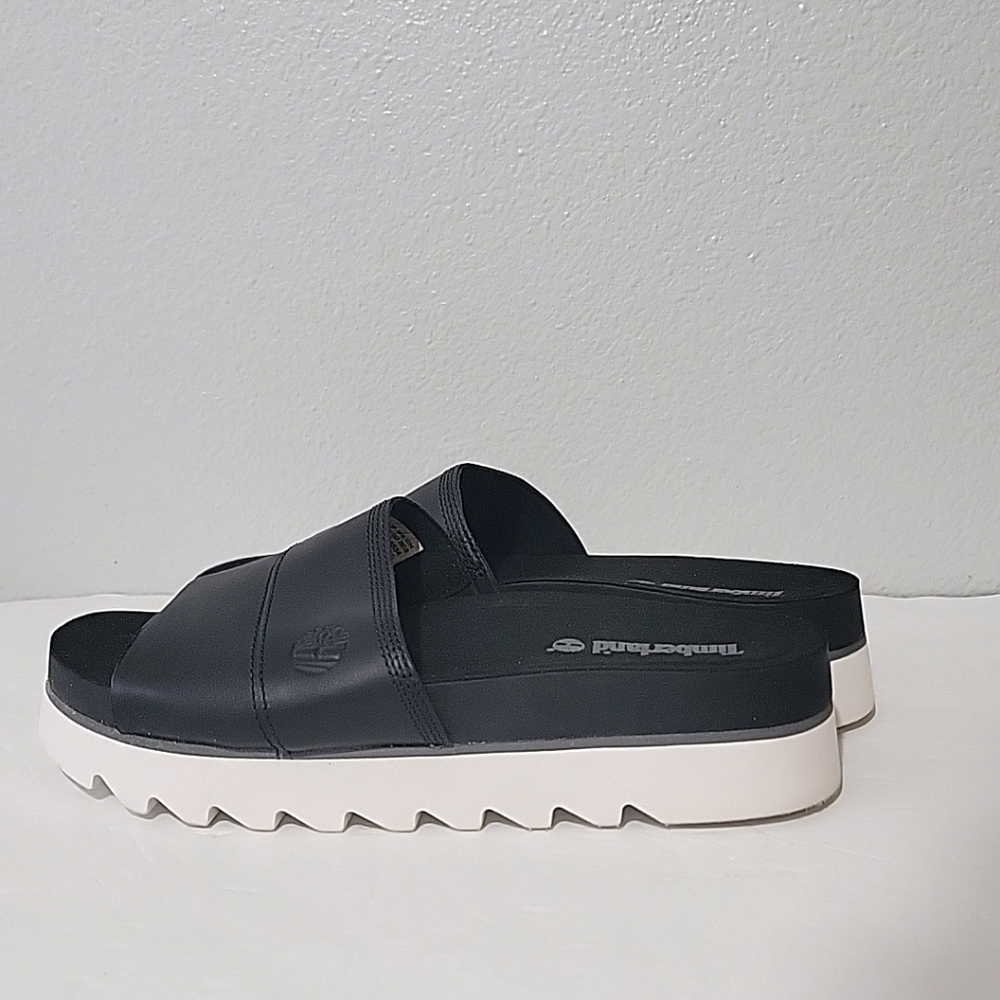 Monica Slippers Timberland Monica Sunrise Slide Black Leather - Main Image
